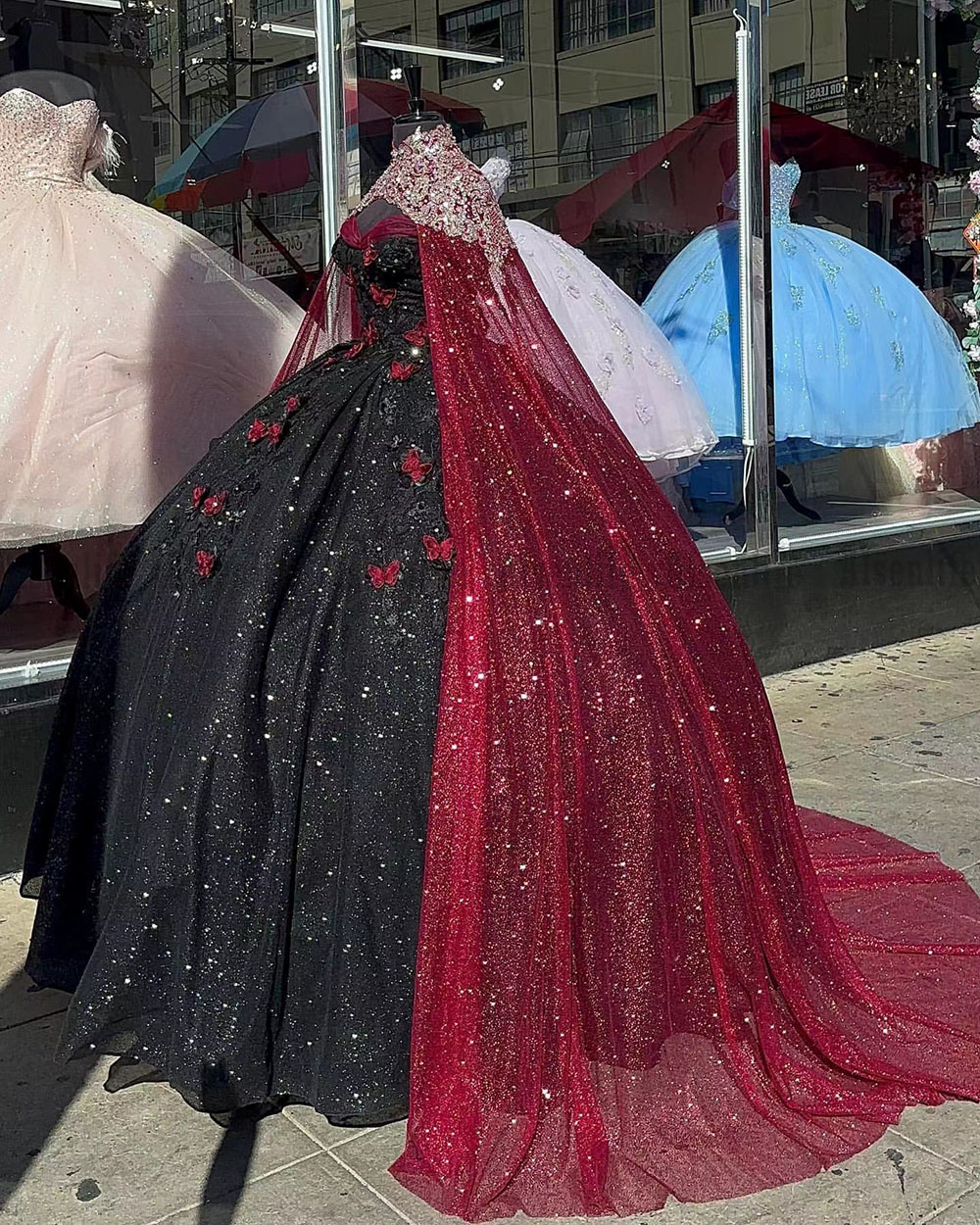 Princess Black Vestidos De Anos Quinceanera Dress With Warp 2023 Appliques Flower Girl Dress For 15 Year Birthday