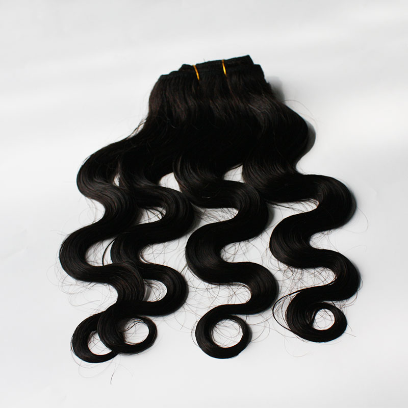 Body wave Clip In Human Hair Extensions Brazilian Natural Black Color Remy Hair 120G 8 Pieces/set Clips Ins free express
