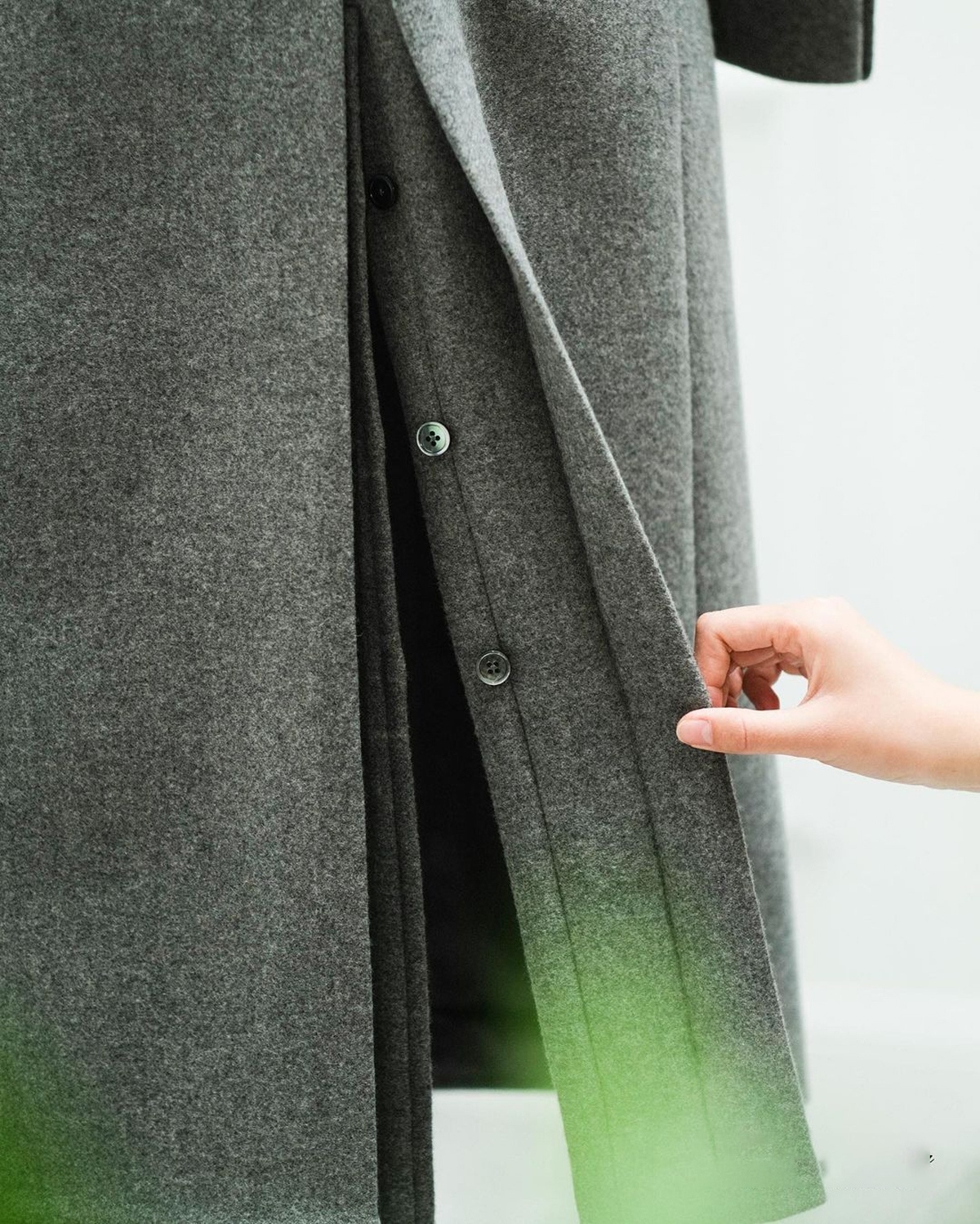 One Piece Handsome Wedding Tuxedos Men Suit Woolen Coat Four Outer Pockets Modern Formal Customized Business Suit Back Vent Hidden Button Casual Autum