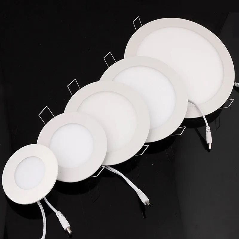 Dimmable Round Led Panel Light 4W 6W 9W 12W 15W 18W 21W 110-240V Led Ceiling Recessed down lamp SMD2835 downlight With driver