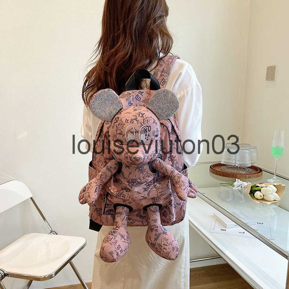 Designer Basketball School Cute Mouse Nylon Backpack Mens Womans Tote Shoulder Handbag New Casual Fashion Luxurious Trend Large Capacity Bag, Pink
Designer Basketball School Cute Mouse Nylon Backpack Mens Womans Tote Shoulder Handbag New Casual Fashion Luxurious Trend Large Capacity Bag, Pink