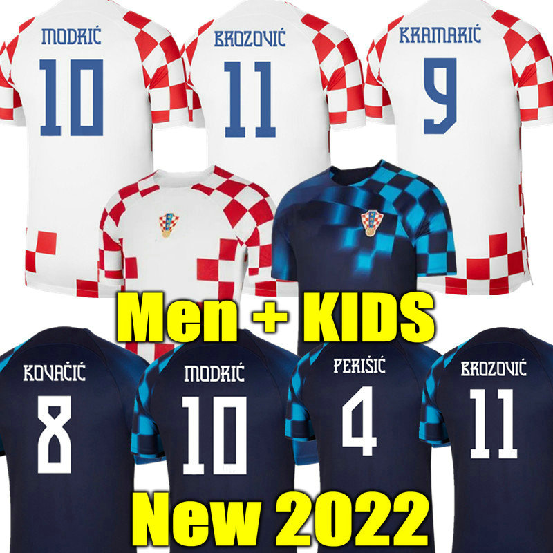 

2022 Croacia MODRIC soccer jerseys national team MANDZUKIC PERISIC KALINIC 22 23 Croatia football shirt KOVACIC Rakitic Kramaric Men Kids Kit uniforms, Away aldult world cup