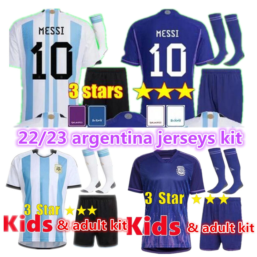 22 23 3 stars Argentina soccer Jerseys adult kit J.ALVAREZ MESSIS DYBALA DI MARIA KUN MARTINEZ MARADONA football shirt fans player version Men Kids kit sets uniform
22 23 3 stars Argentina soccer Jerseys adult kit J.ALVAREZ MESSIS DYBALA DI MARIA KUN MARTINEZ MARADONA football shirt fans player version Men Kids kit sets uniform