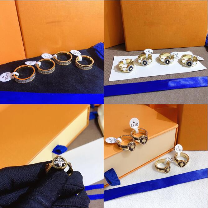 20style Designer Branded Rings Women 18K Gold Plated Crystal Leather Stainless Steel Love Wedding Jewelry Supplies Ring Fine Carving Finger Ring 6 7 8 9
20style Designer Branded Rings Women 18K Gold Plated Crystal Leather Stainless Steel Love Wedding Jewelry Supplies Ring Fine Carving Finger Ring 6 7 8 9