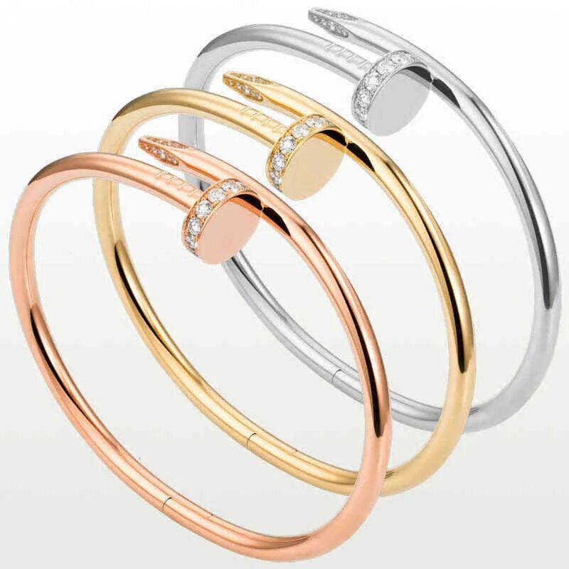 Classic bangles Gold Silver Nail Bracelet Titanium Steel Cuff bangle nlay Diamond Bracelets Womens Mens Love Jewelry Gift C80009 W2674520
Classic bangles Gold Silver Nail Bracelet Titanium Steel Cuff bangle nlay Diamond Bracelets Womens Mens Love Jewelry Gift C80009 W2674520