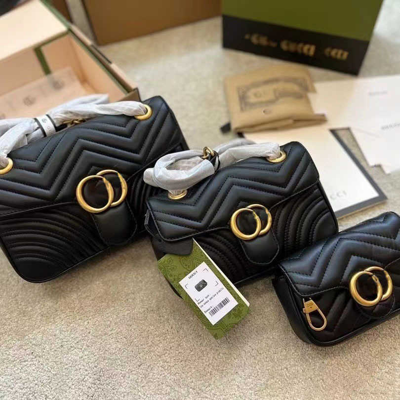 Designer Cucci Marmont Women Luxurys Bags Real Leather Handbags Chain Cosmetic Messenger Shopping Shoulder Bag Totes Caramel Crossbody Bags, Black
Designer Cucci Marmont Women Luxurys Bags Real Leather Handbags Chain Cosmetic Messenger Shopping Shoulder Bag Totes Caramel Crossbody Bags, Black