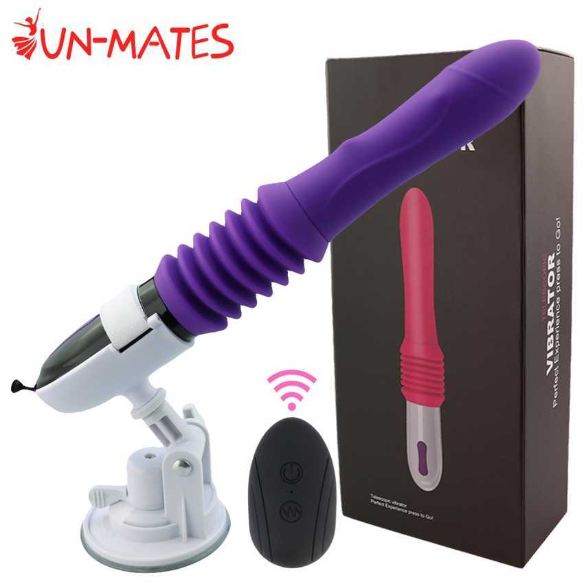 Masseur de jouets sexuels poussant G Spot Dildo Vibratrice clitorale Vaginal Tinde anal Stimulateur avec modes de vibration télescopique Jouet ad