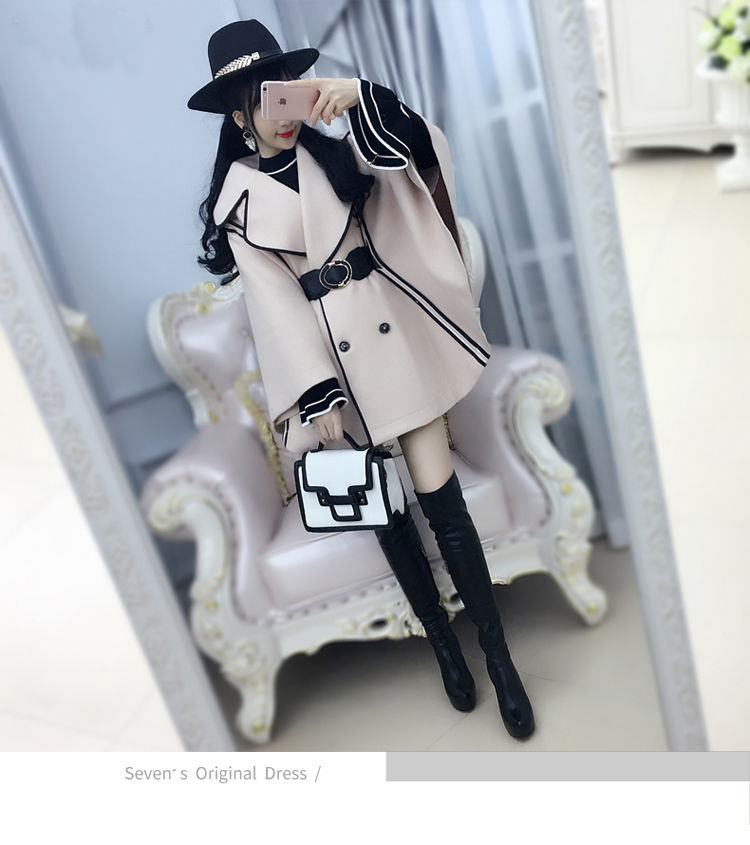 2023 Autumn Wool Coat Shawl Cape Poncho With Belt Women Mid-length Korean Sleeveless Plus Size Ladies Cape Winter Coats, Same as picture
2023 Autumn Wool Coat Shawl Cape Poncho With Belt Women Mid-length Korean Sleeveless Plus Size Ladies Cape Winter Coats, Same as picture