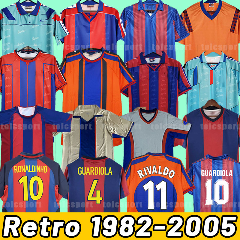 Retro Barcelona Soccer Jerseys Barca Xavi Ronaldinho Ronaldo Rivaldo Guardiola Iniesta Finals Classic Football Shirts 00 01 02 03 04 05 82, 96-97
Retro Barcelona Soccer Jerseys Barca Xavi Ronaldinho Ronaldo Rivaldo Guardiola Iniesta Finals Classic Football Shirts 00 01 02 03 04 05 82, 96-97
