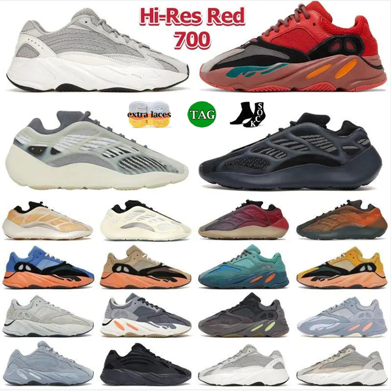 Designer Running Shoes 700 V2 V3 Men Women Wave Azael Alvah Fade Salt Solid Grey Blue Analog Hi-Res Red Static Vanta Mens Outdoor Traienrs Runners ghl