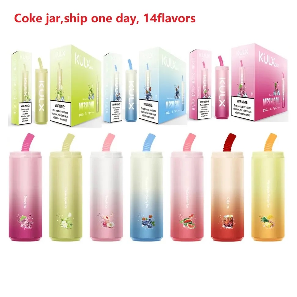 Original Kulx Mesh Coil 8000 puffs Disposable Vape Pen 18ml Big Pods Cartridge 850mAh Rechargeable Battery Vaporizer 14 Flavors Coke jar ijoy lio boom crastal
Original Kulx Mesh Coil 8000 puffs Disposable Vape Pen 18ml Big Pods Cartridge 850mAh Rechargeable Battery Vaporizer 14 Flavors Coke jar ijoy lio boom crastal