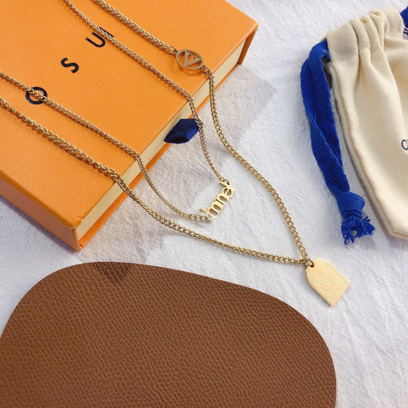 Premium Double Layer Necklaces Luxury 18k Gold Plated Necklace Exquisite Pendant Long Chain Design For Charm Women Fashion Urban Youth Style Gift
Premium Double Layer Necklaces Luxury 18k Gold Plated Necklace Exquisite Pendant Long Chain Design For Charm Women Fashion Urban Youth Style Gift