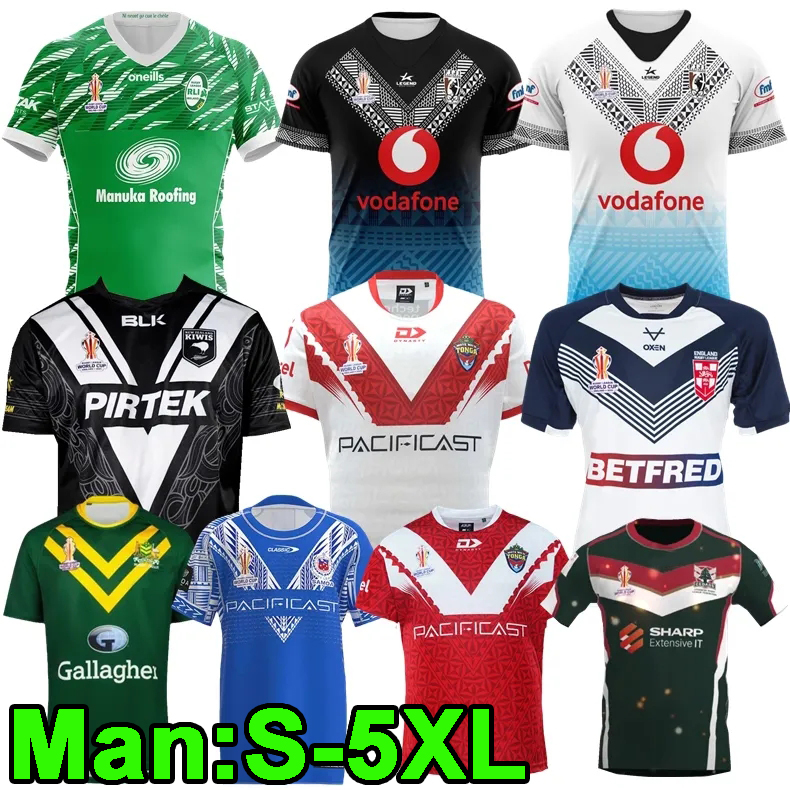 

2022 Australia KANGAROO Ireland Rugby league Jerseys world cup 2021 FIJI engLANDS KIWIS Tonga RLWC Samoa Scotland Samoa home away shirts Size S-5XL