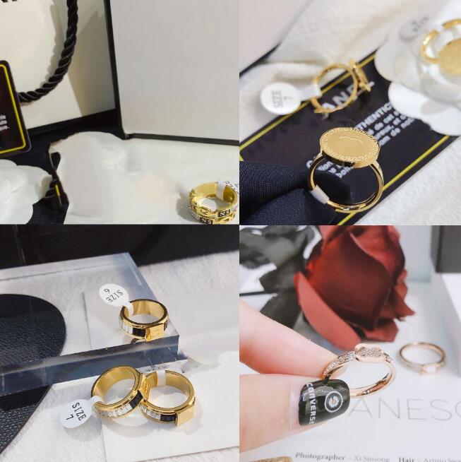 20style New Fashion Designer Rings 18K Gold Plated Stainless Steel Finger Ring Luxury Women Love Wedding Jewelry Accessories Gift Size 6 7 8
20style New Fashion Designer Rings 18K Gold Plated Stainless Steel Finger Ring Luxury Women Love Wedding Jewelry Accessories Gift Size 6 7 8