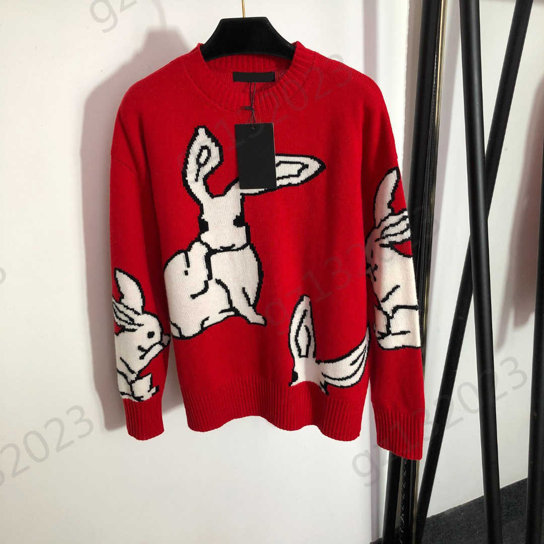 Womens Sweaters Rabbit Jacquard Long Sleeve Cashmere Knit Sweater Thread Round Neck Pullover Knitwear Fashion Brand Women Apparel 2 Colors
Womens Sweaters Rabbit Jacquard Long Sleeve Cashmere Knit Sweater Thread Round Neck Pullover Knitwear Fashion Brand Women Apparel 2 Colors
