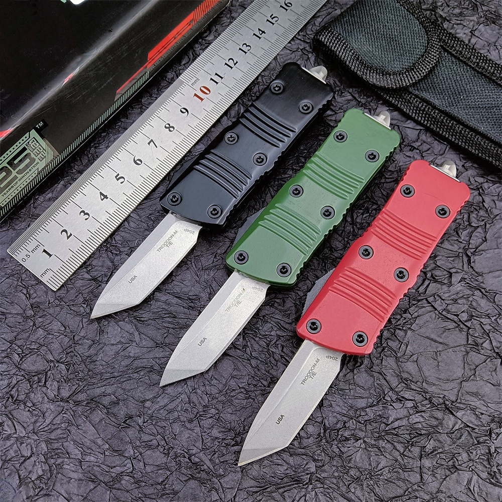 2023 Mic Mini Troodom Combat Auto Folding Knife 440C Stainless Steel Blade Zinc Alloy Handles Tactical AUTO Hunting Military Pocket Knives 3300 9400 
2023 Mic Mini Troodom Combat Auto Folding Knife 440C Stainless Steel Blade Zinc Alloy Handles Tactical AUTO Hunting Military Pocket Knives 3300 9400