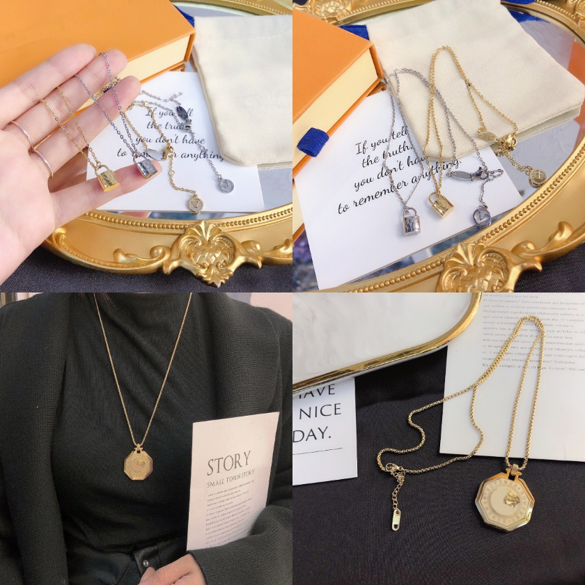 Exquisite Fashion Necklaces Luxury Pendant Necklace Collection Designer Jewelry Accessories 18k Gold Plated Selected Quality Gift Christmas Designd for Women
Exquisite Fashion Necklaces Luxury Pendant Necklace Collection Designer Jewelry Accessories 18k Gold Plated Selected Quality Gift Christmas Designd for Women