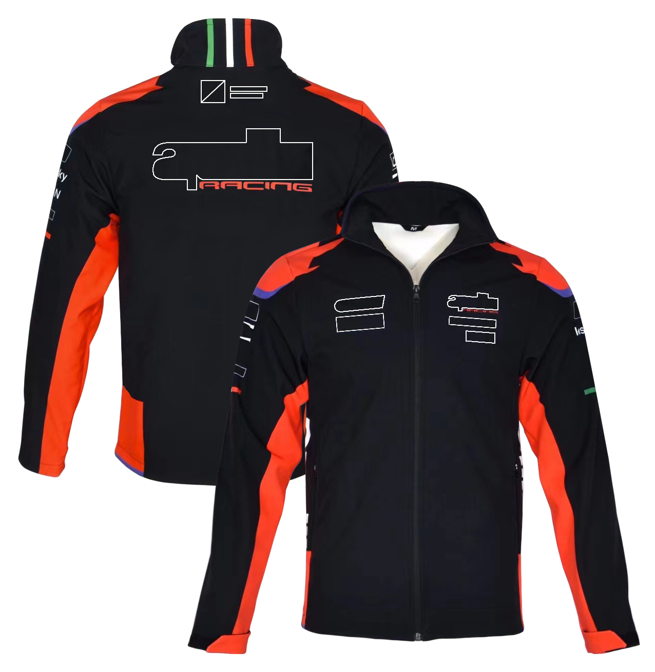 2023 winter plus cotton sweater jacket racing suit locomotive windbreaker warm custom style XL free shipping