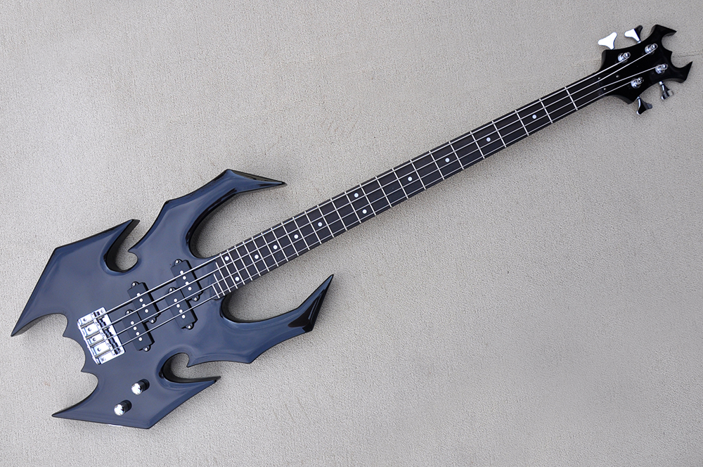 Factory Custom 4 Strings Black Electric Bass Guitar with Unsual SHape Chrome Hardwares Rosewood Fingerboard Offer Customized
Factory Custom 4 Strings Black Electric Bass Guitar with Unsual SHape Chrome Hardwares Rosewood Fingerboard Offer Customized