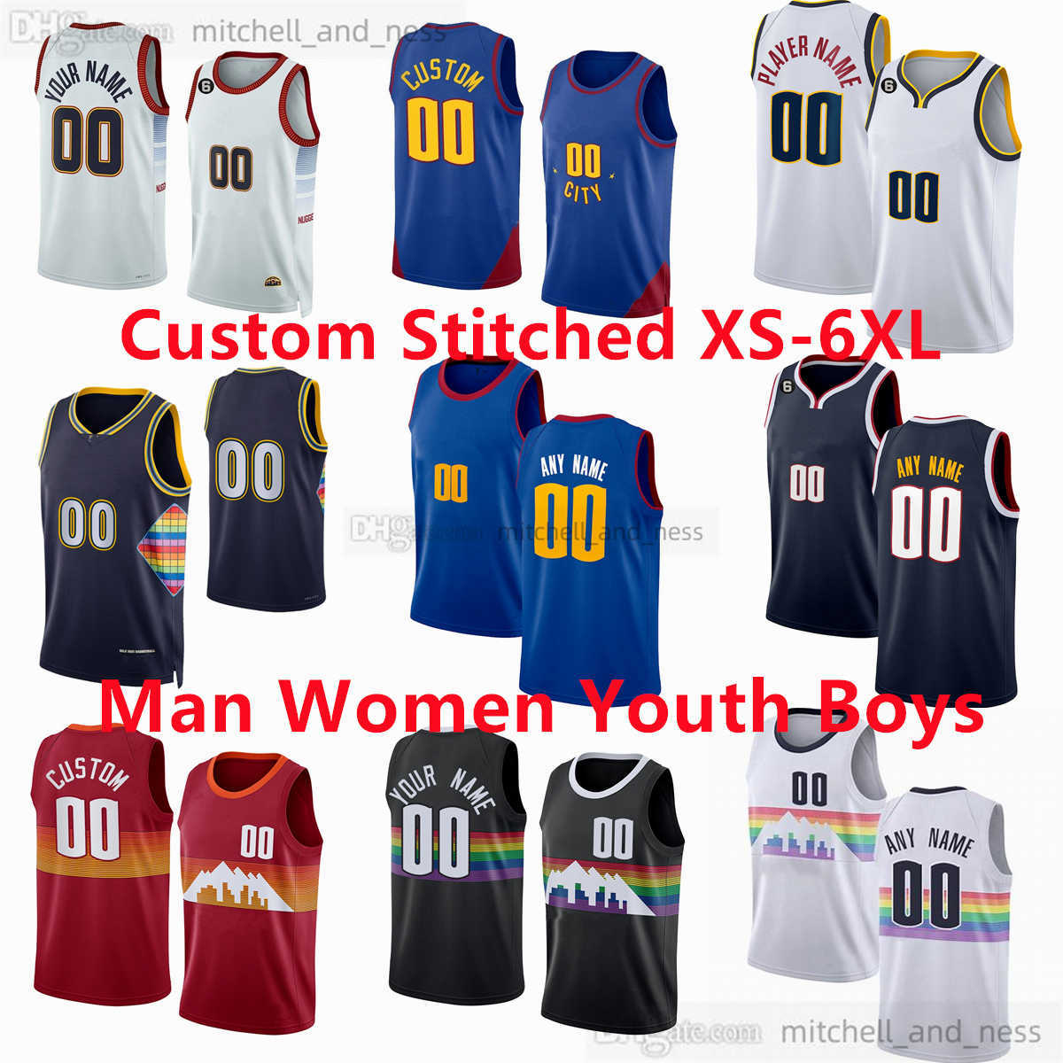 Custom Stitched -6XL Basketball Jersey With 6 Patch 15 Nikola 27 Jamal Jokic Murray 32 Jeff Green 14 Ish Smith Zeke Nnaji Bones Hyland Vlatko Cancar Porter Jr. Jerseys, Stitched(message number name)
Custom Stitched -6XL Basketball Jersey With 6 Patch 15 Nikola 27 Jamal Jokic Murray 32 Jeff Green 14 Ish Smith Zeke Nnaji Bones Hyland Vlatko Cancar Porter Jr. Jerseys, Stitched(message number name)