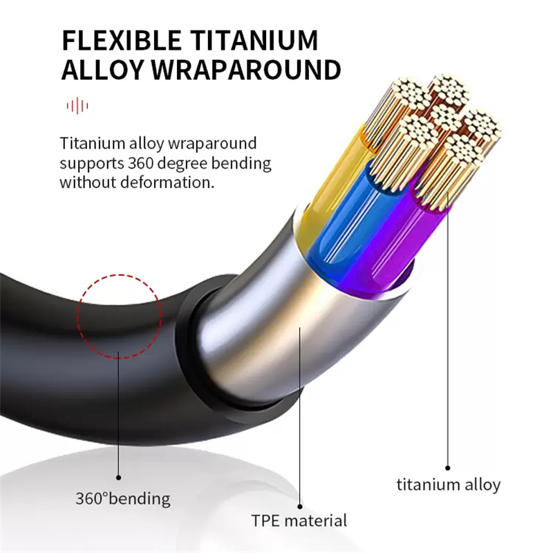 Bluetooth 5.0 Ear Hook Headphones AS3 Wireless Bone Conduction Headset w/Mic for Handsfree Calling IPX5 Waterproof Earphones