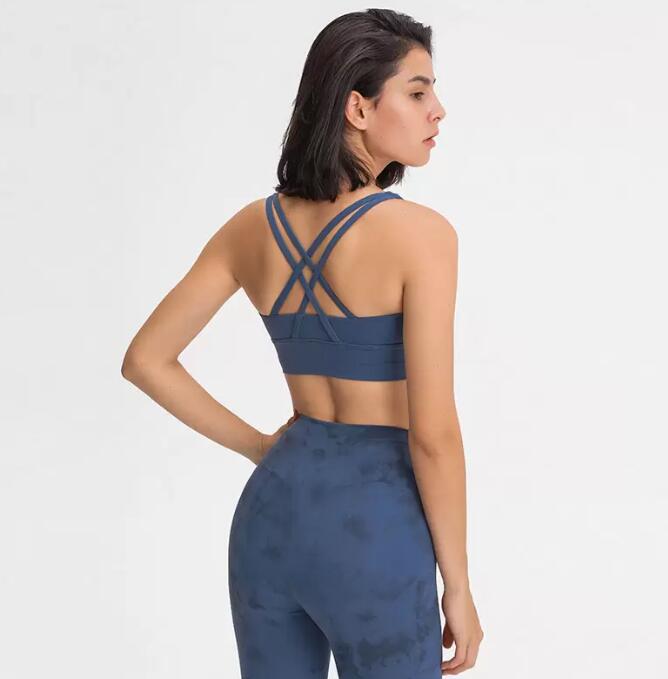 L-002 Buttery-Soft Sports Bra Yoga Outfits Women Fashion Skin-friendly Tops Sexy Cross Strap Tank Classic Lady Underwear Fitness Vest With Removable Cups, Forest gray green
L-002 Buttery-Soft Sports Bra Yoga Outfits Women Fashion Skin-friendly Tops Sexy Cross Strap Tank Classic Lady Underwear Fitness Vest With Removable Cups, Forest gray green