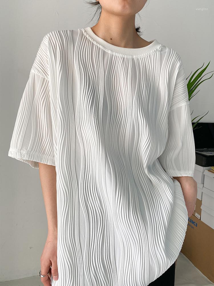 Women's T Shirts SuperAen Short Sleeved T-shirt Wavy Texture Design Simple Loose Bottomed White Tshirt Top For Women, Black
Women's T Shirts SuperAen Short Sleeved T-shirt Wavy Texture Design Simple Loose Bottomed White Tshirt Top For Women, Black