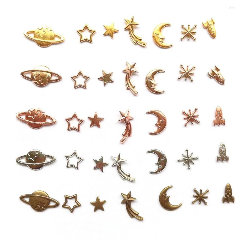 Nail Art Decorations Gold/Rose Gold/Silver Metal 3D Charms Universal Series Star Rocket Moon Shape Studs Decoration Accessories B0603
Nail Art Decorations Gold/Rose Gold/Silver Metal 3D Charms Universal Series Star Rocket Moon Shape Studs Decoration Accessories B0603