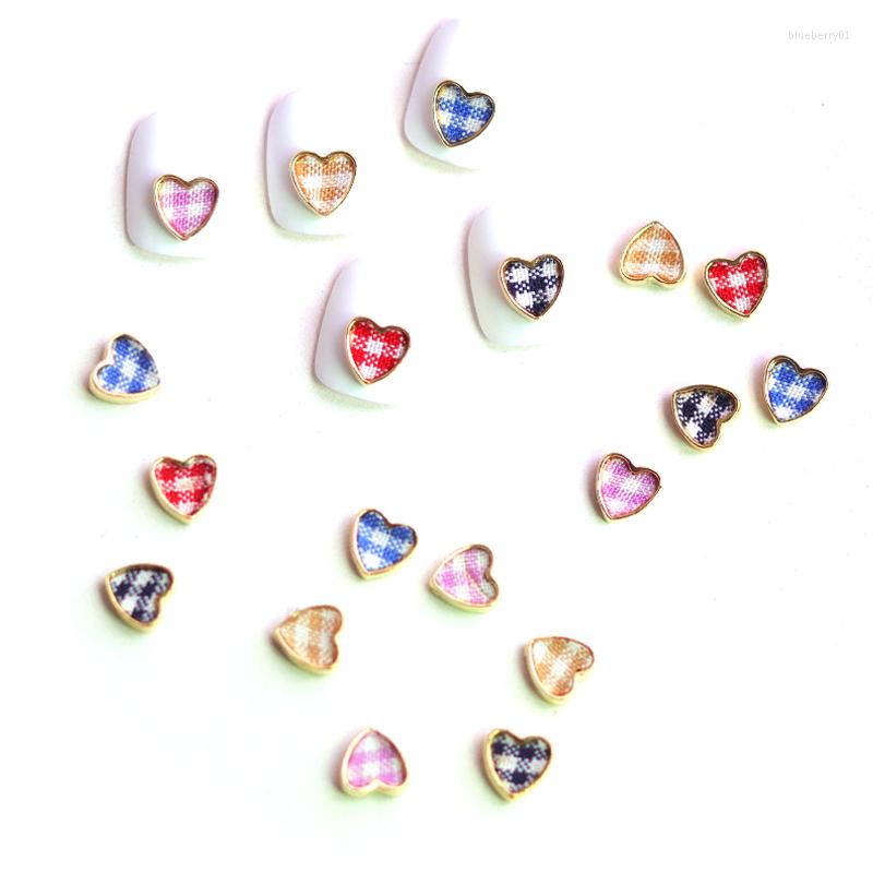 Nail Art Decorations 10PCS Korea Alloy Plaid Cloth Heart Decoration Metal Edge Manicure Tips Unfading DIY Jewely B022
Nail Art Decorations 10PCS Korea Alloy Plaid Cloth Heart Decoration Metal Edge Manicure Tips Unfading DIY Jewely B022