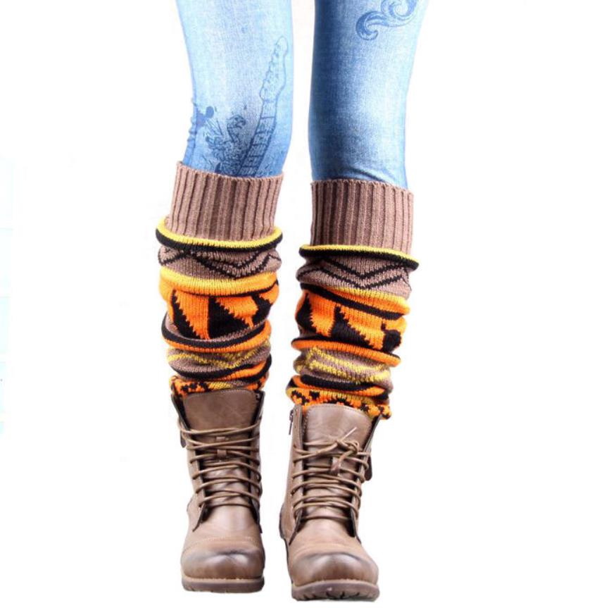 Women Boho Knitted Boot Gaiters Socks Vintage Knit Cable Long Leg Warmers Footless Thigh Highs Winter Stocking Thick Warm Cuffs