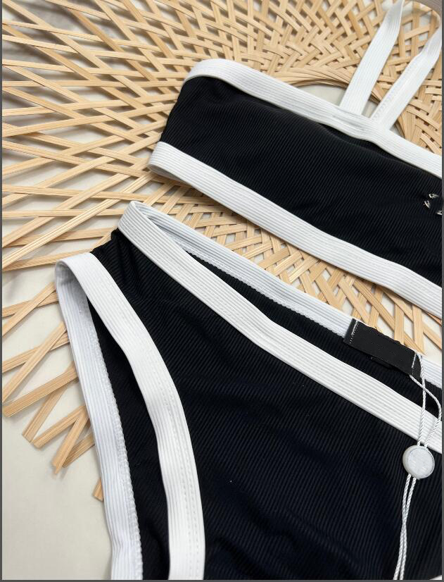 Designer Womens Swimwear Designer summer fashion highend brand A CH high quality womens sexy swimwear beach Black twopiece swimsuit bikini bathing suit womans chan