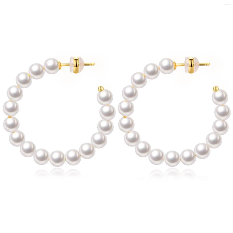 Hoop Earrings Fashion Pearl For Women Earring 14K Gold Plated Open Large Circle Jewelry Birthday Gift Girls
Hoop Earrings Fashion Pearl For Women Earring 14K Gold Plated Open Large Circle Jewelry Birthday Gift Girls