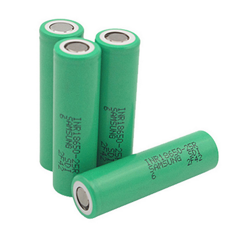 HOT INR18650 2500mah 18650 Batteries 25R 20A Discharge Lithium Rechargeable Battery With Flat