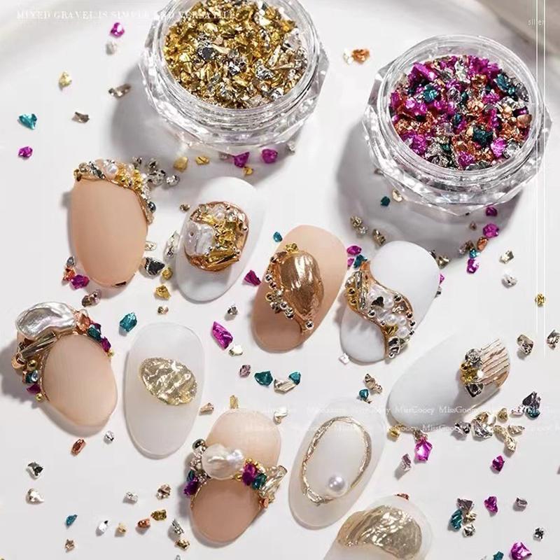 Nail Art Decorations 5mm One Box Mixed Crushed Stone Crystal Designs Accessories Silver/Gold/Colorful 3D Charm Glitter Mix For
Nail Art Decorations 5mm One Box Mixed Crushed Stone Crystal Designs Accessories Silver/Gold/Colorful 3D Charm Glitter Mix For