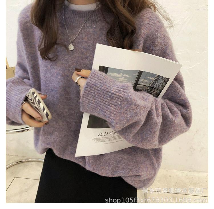 Women's Oversized Cashmere Sweater Pullover Loose Knitted Jumper Robe For Autumn Winter Casual Daily Wear B4