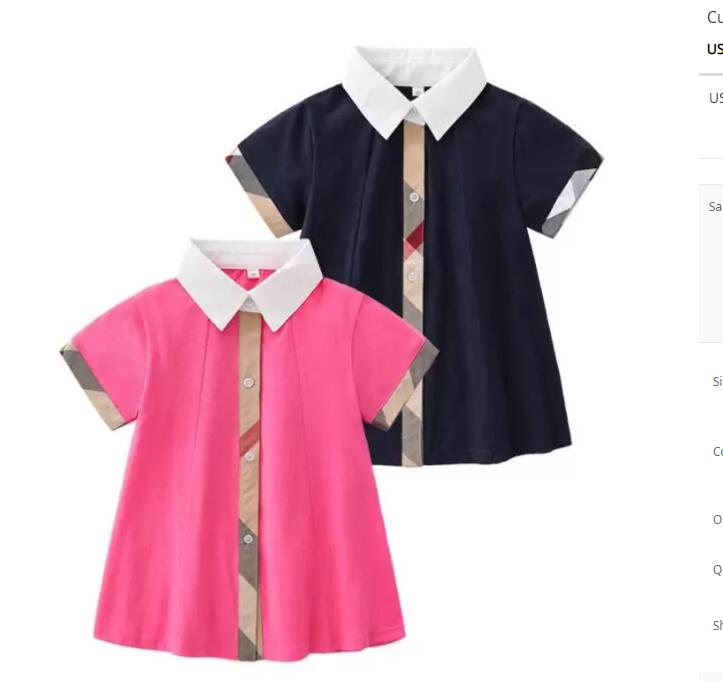 Cute Baby Girls Plaid Shirt Dresses Summer Kids Short Sleeve Dress Cotton Children Turn-Down Collar Shirts Skirts Girl Dress, Dark blue
Cute Baby Girls Plaid Shirt Dresses Summer Kids Short Sleeve Dress Cotton Children Turn-Down Collar Shirts Skirts Girl Dress, Dark blue