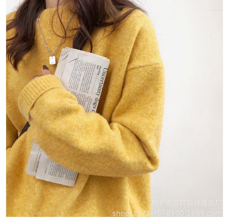 Women's Oversized Cashmere Sweater Pullover Loose Knitted Jumper Robe For Autumn Winter Casual Daily Wear B4