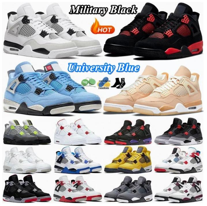 High OG Jumpman 4 4S Retro Basketball Shoes men women sneakers University Blue white guava ice oreo sail noir metallic purple black cat bred shimmer cactus jack US 5.5-13, 14
High OG Jumpman 4 4S Retro Basketball Shoes men women sneakers University Blue white guava ice oreo sail noir metallic purple black cat bred shimmer cactus jack US 5.5-13, 14