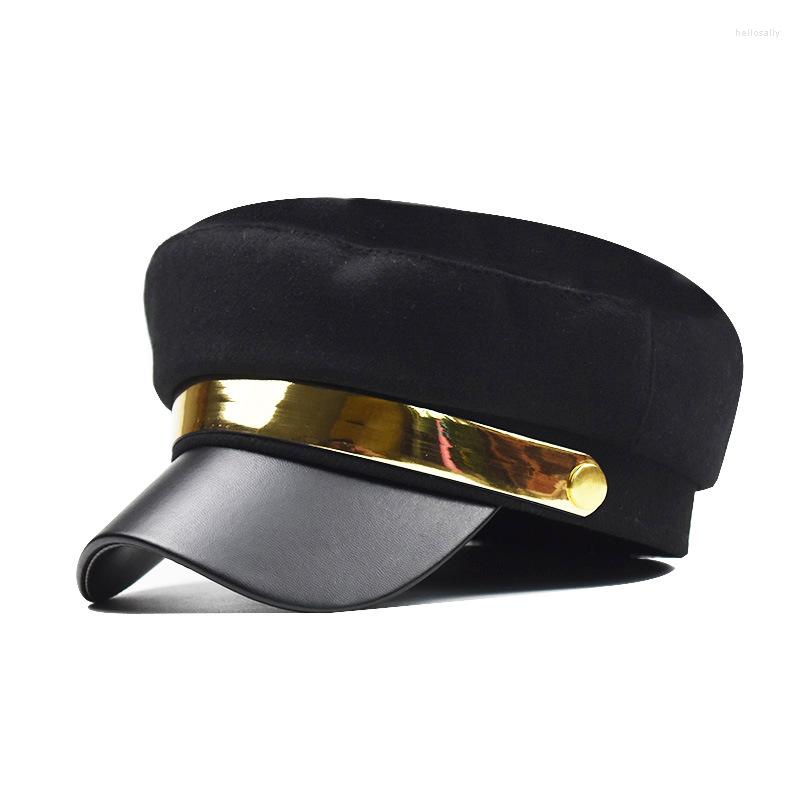 Berets Women Autumn And Winter Peaked Cap Gold Silver Bar Metal Military Hats British Retro Gorras, 06
Berets Women Autumn And Winter Peaked Cap Gold Silver Bar Metal Military Hats British Retro Gorras, 06