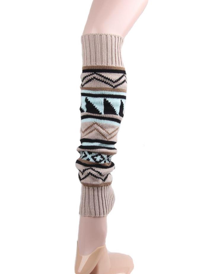 Women Boho Knitted Boot Gaiters Socks Vintage Knit Cable Long Leg Warmers Footless Thigh Highs Winter Stocking Thick Warm Cuffs