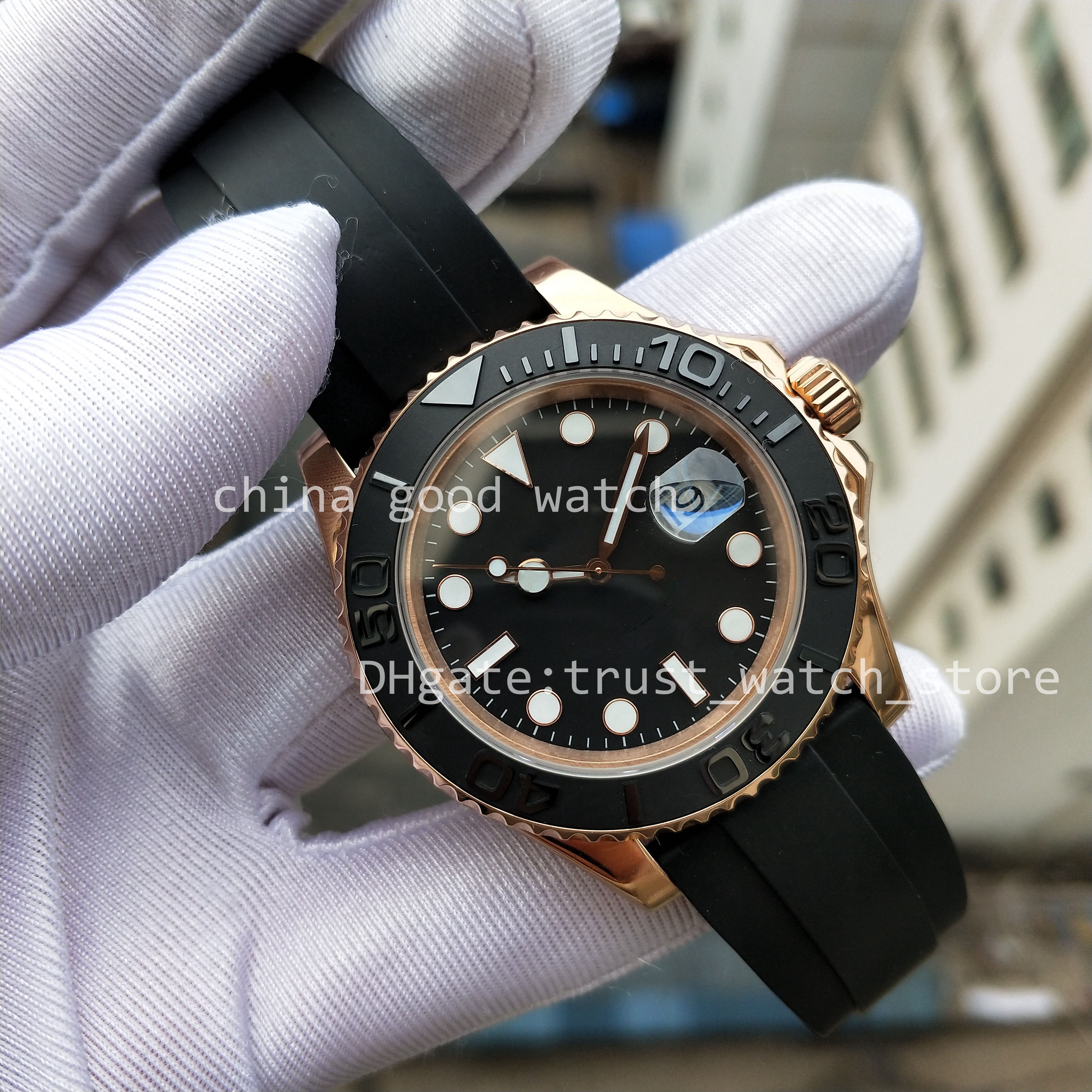 Men Watches Black Dial Style Super GMf Factory Waterproof 40MM Men's Date 904L Steel Rose Gold Rubber Strap Cal.3135 Automatic Movement Dive Watch Wristwatches, Original box
Men Watches Black Dial Style Super GMf Factory Waterproof 40MM Men's Date 904L Steel Rose Gold Rubber Strap Cal.3135 Automatic Movement Dive Watch Wristwatches, Original box
