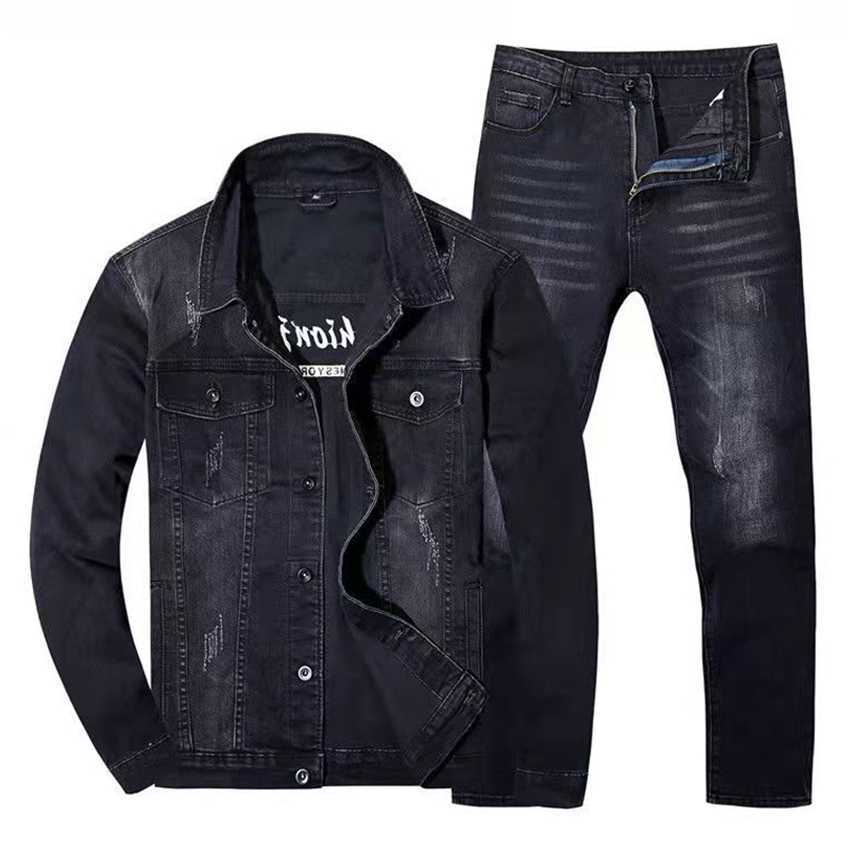 Branded tracksuits Spring men's Denim suit new trend Korean slim fit student leisure handsome social embroidery jacket outer clothes Two piece set
Branded tracksuits Spring men's Denim suit new trend Korean slim fit student leisure handsome social embroidery jacket outer clothes Two piece set