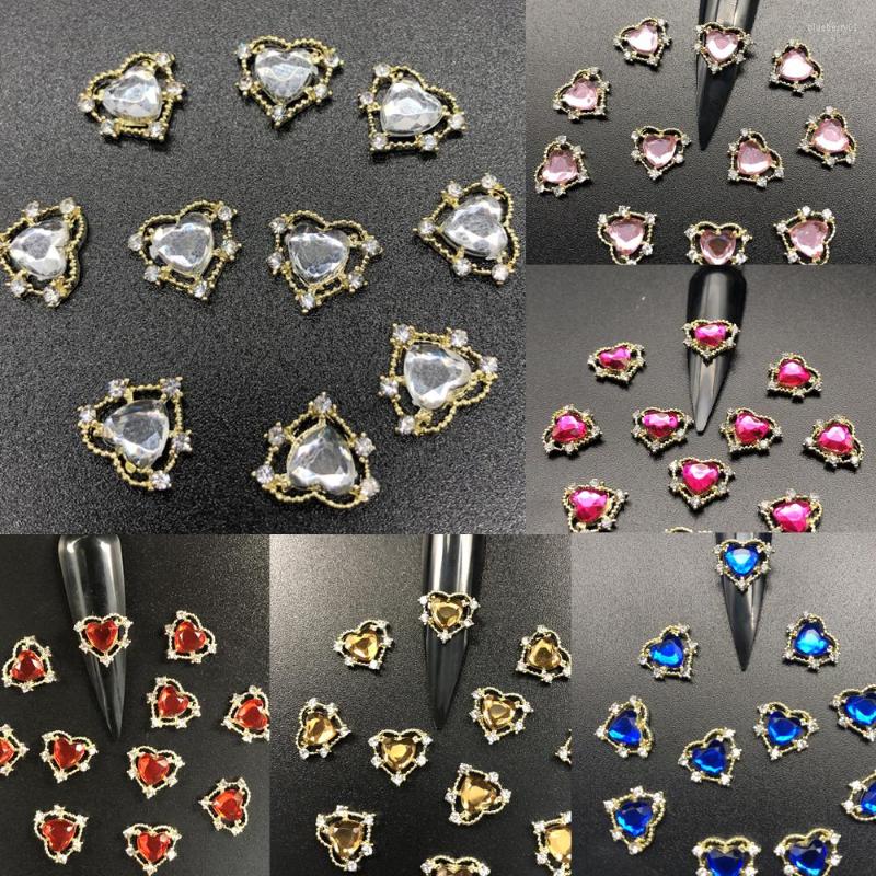Nail Art Decorations 10PCS/Lot 3D Heart Charms For Valentine's Day Rhinestone Decals Love Crystal Diamond Alloy Gems 11MM 10MM
Nail Art Decorations 10PCS/Lot 3D Heart Charms For Valentine's Day Rhinestone Decals Love Crystal Diamond Alloy Gems 11MM 10MM