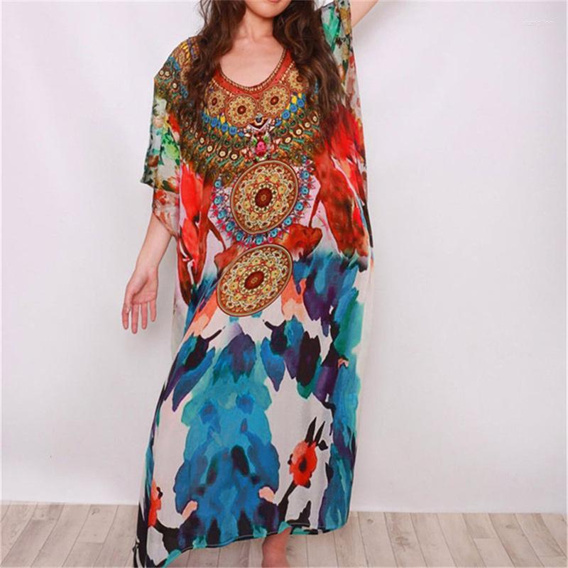 Women's Swimwear Printings Bathing Suit Cover Ups Plus Size Boho Style Women Pareo Beach Tunic Kaftan Dress Feminino, As the picture
Women's Swimwear Printings Bathing Suit Cover Ups Plus Size Boho Style Women Pareo Beach Tunic Kaftan Dress Feminino, As the picture