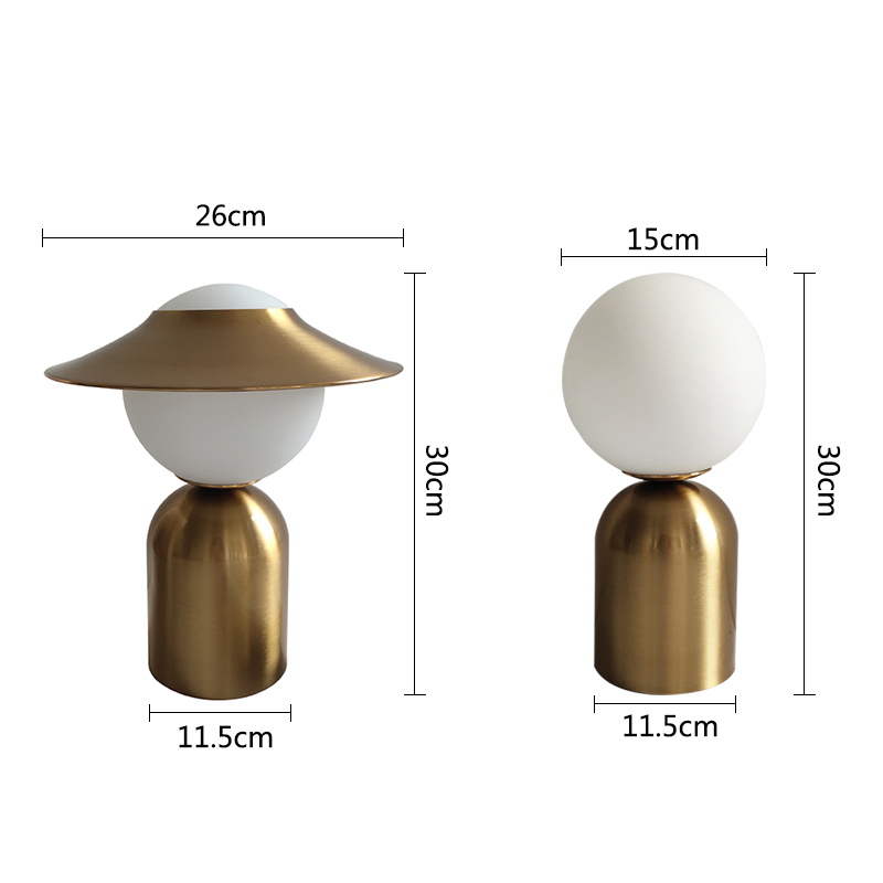 Elegant Nordic Glass Ball LED Table Lamp Durable Metal Design for Living Rooms, Bedrooms, and Studies