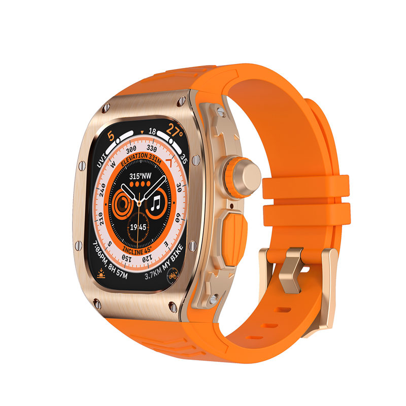 For Apple Watch Ultra 49mm Premium Stainless Steel AP Mod Kit Silicone Protective Case Band Strap Cover, Orange band only
For Apple Watch Ultra 49mm Premium Stainless Steel AP Mod Kit Silicone Protective Case Band Strap Cover, Orange band only