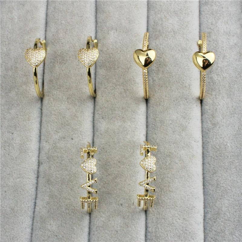 Hoop Earrings 10pair/lot Fashion Cz Earring Plated Copper Cubic Zircon Hoops Style Women Jewelry Wholesale