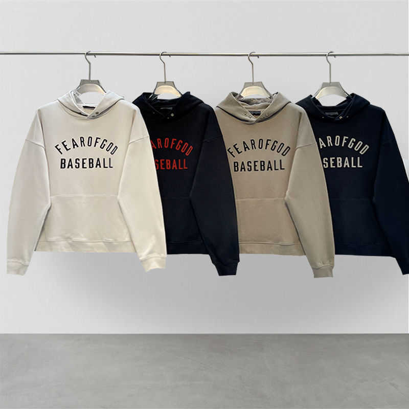 Fear god mens hoodies Season 7 main line baseball letter high street loose Pullover Hooded man, Black
Fear god mens hoodies Season 7 main line baseball letter high street loose Pullover Hooded man, Black