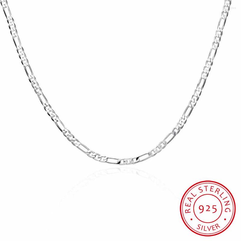 Chains 8 Sizes Available Real 925 Sterling Silver 4mm Figaro Chain Necklace Womens Mens Kids 40/45/50/60/75cm Jewelry Kolye Collares
Chains 8 Sizes Available Real 925 Sterling Silver 4mm Figaro Chain Necklace Womens Mens Kids 40/45/50/60/75cm Jewelry Kolye Collares