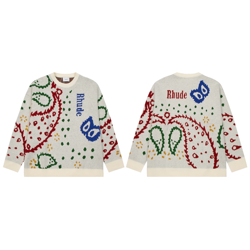 Cashew flowers Man Sweaters Rhude Jumpers Mens Plus Size Luxury Knitted Wool Sweater Men's Designer Casual Pullover Long Sleeves Loose Fit Women Winter Sweatshirts, White
Cashew flowers Man Sweaters Rhude Jumpers Mens Plus Size Luxury Knitted Wool Sweater Men's Designer Casual Pullover Long Sleeves Loose Fit Women Winter Sweatshirts, White